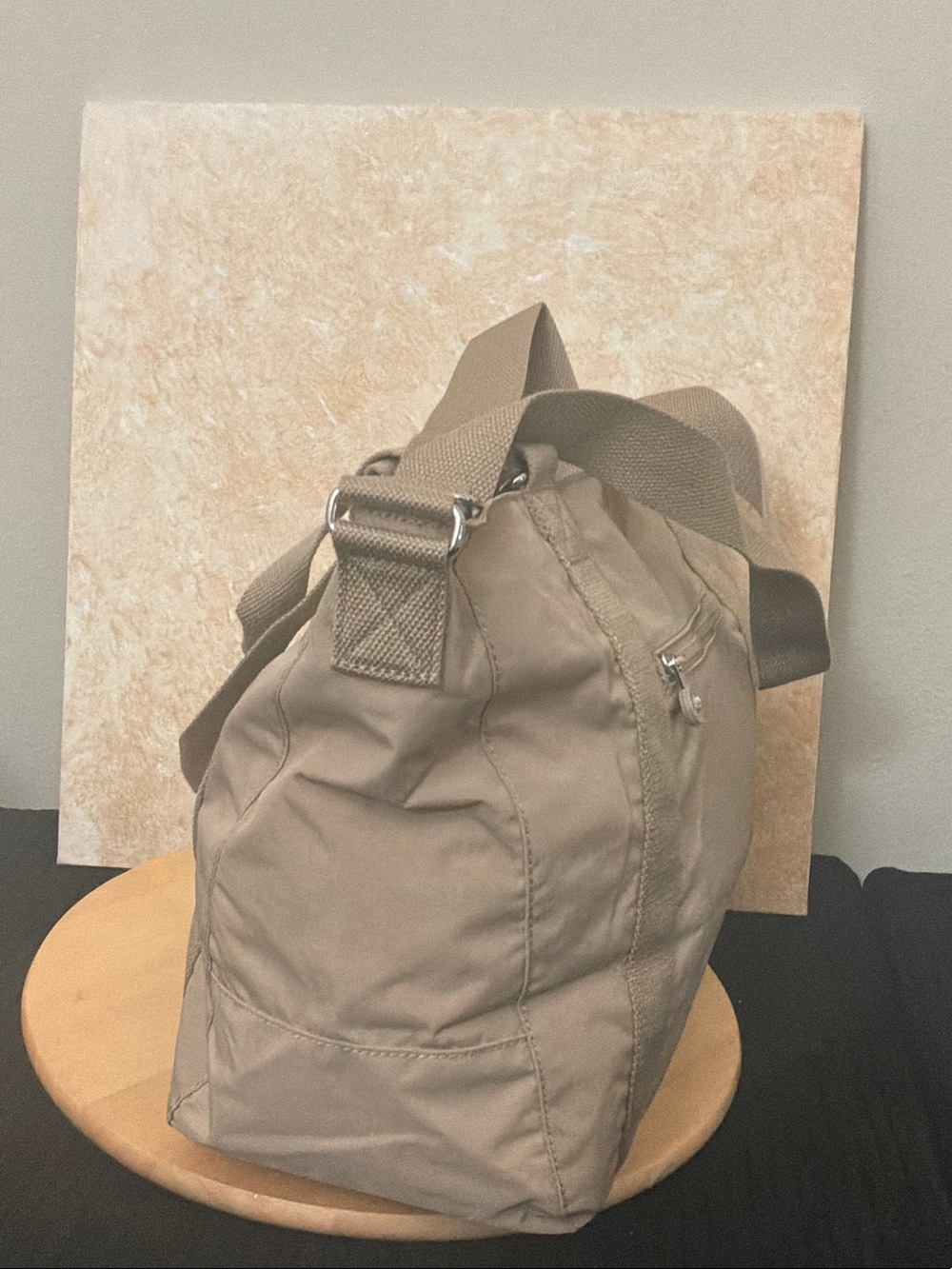 Kipling Taupe Canvas Tote with Coin Pouch and Charm - Picture 5 of 9